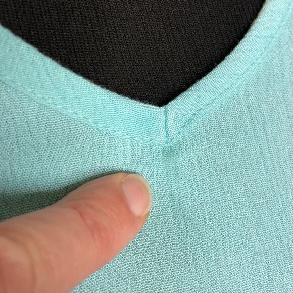 Soft Surroundings light blue cold shoulder shift dress size Petite Medium PM - Picture 6 of 16